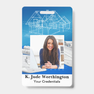 Architect Contractor Real Estate - See Back ID Badge