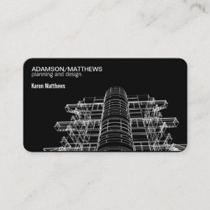 architect designer plans business card