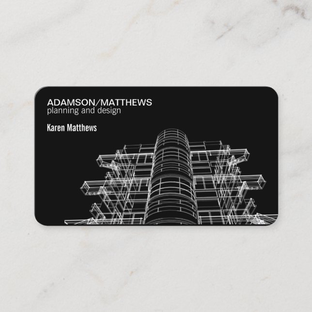 architect designer plans business card (Front)