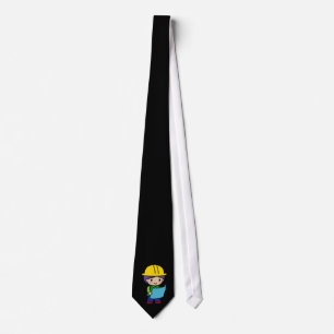 Architect Engineer Contractor with Yellow hardhat Tie