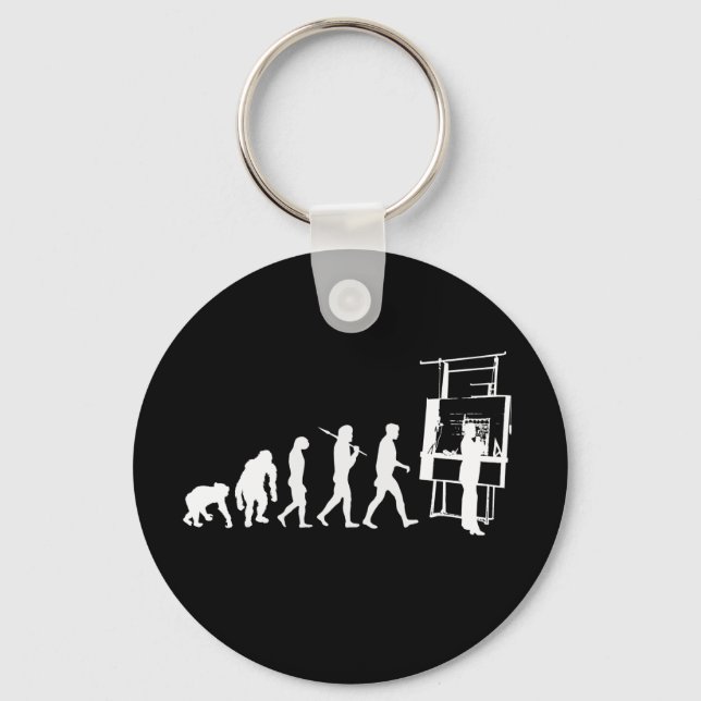 Architect Evolution of Architecture Draftsman Key Ring (Front)