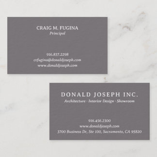 Architect Firm Business Card in Fossil Gray