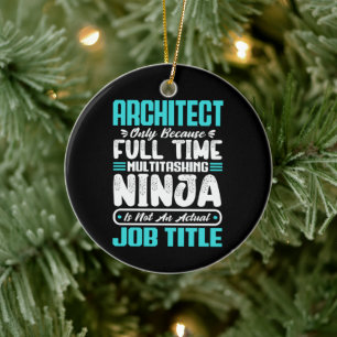 Architect Funny Job Occupation Career Architecture Ceramic Tree Decoration