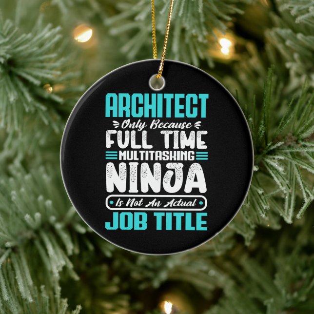 Architect Funny Job Occupation Career Architecture Ceramic Tree Decoration (Tree)
