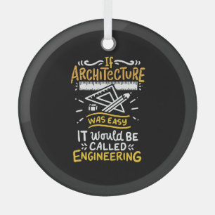 Architect Gifts Glass Tree Decoration