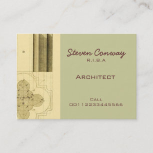 Architect ~ Gothic Architecture Design Business Card