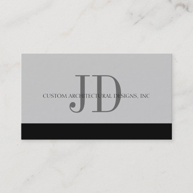 Architect Grey/Grey Business Card (Front)
