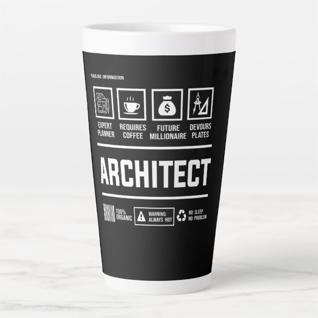 Architect Handling Inmation Architecture Mens Gift Latte Mug (Front)