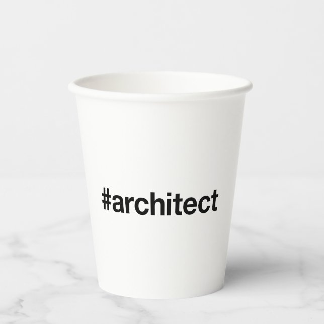 ARCHITECT Hashtag Paper Cups (Front)