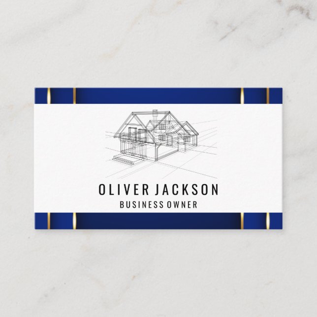 Architect | Housing Blueprints Business Card (Front)