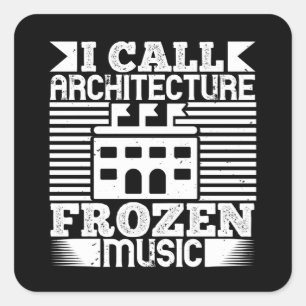Architect - I Call Architecture Frozen Music Square Sticker