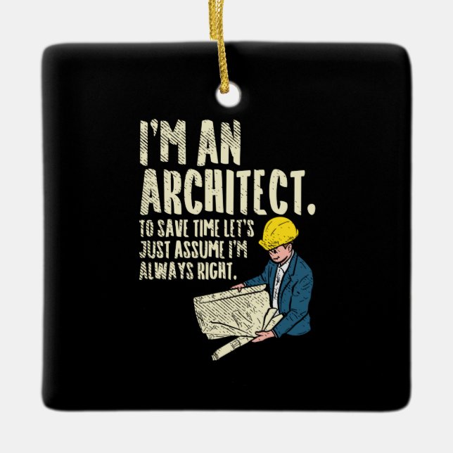 Architect - I'm An Architect Ceramic Ornament (Front)