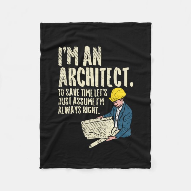 Architect - I'm An Architect Fleece Blanket (Front)
