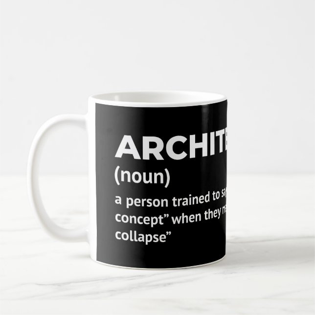 Architect Job Definition Coffee Cup (Left)