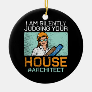 Architect - Judging Your House Ceramic Tree Decoration