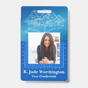 Architect Lanyard Badge - See Back ID Badge