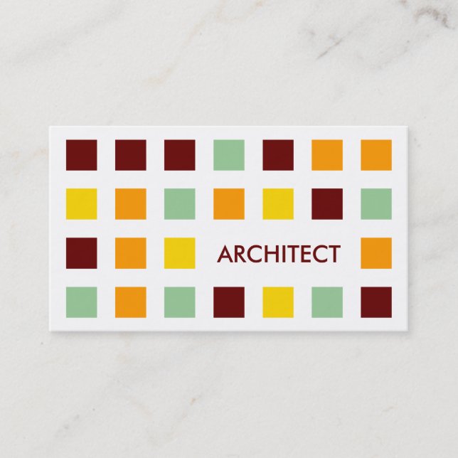 ARCHITECT (mod squares) Business Card (Front)
