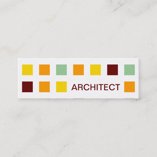 ARCHITECT (mod squares) Mini Business Card (Front)