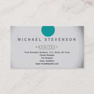 Architect Modern Simple Minimal Business Card