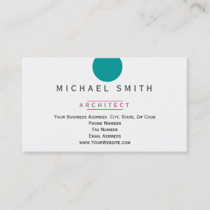 Architect Modern Simple Minimal Business Card
