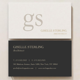 Architect Monogram Professional Business Card