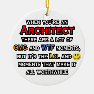Architect ... OMG WTF LOL Ceramic Tree Decoration