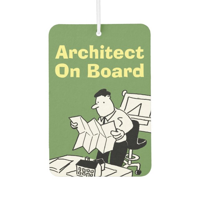Architect On Board Car Air Freshener (Front)