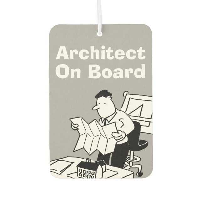 Architect On Board Car Air Freshener (Front)