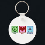Architect Peace Love Architecture Key Ring<br><div class="desc">Peace Love Architecture. A cute architect gift for someone into architectural design. Order for a person or company that designs buildings.</div>