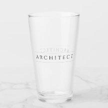 ARCHITECT Pint Drinking Glass / Black