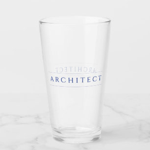 ARCHITECT Pint Drinking Glass / Navy Blue
