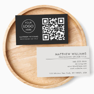 Architect Professional QR Code Logo Modern Business Card