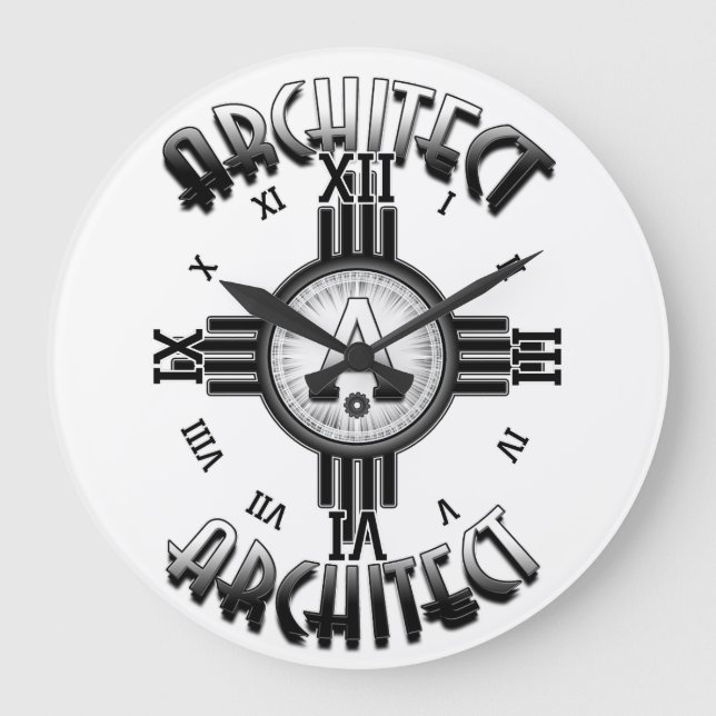 Architect Retro - Architects Merch Large Clock (Front)