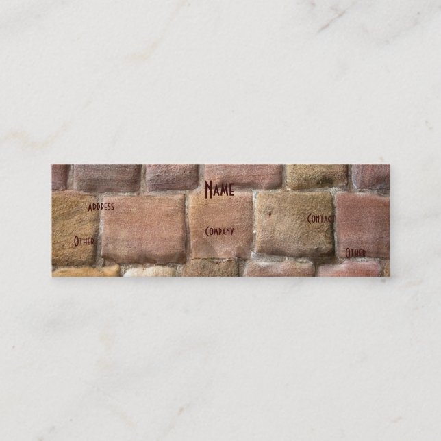 Architect Sandstone Mini Business Card (Front)