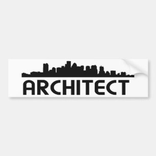Architect Skyline design! Bumper Sticker