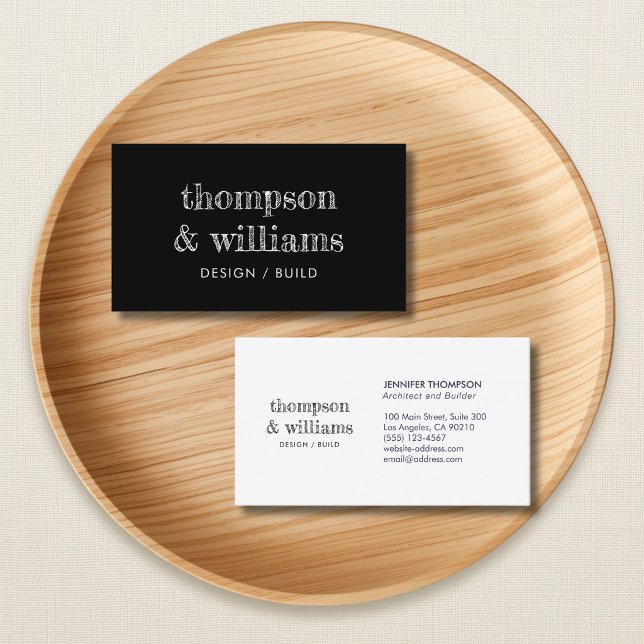 Architect Solid Black Professional Business Card (Creator Uploaded)