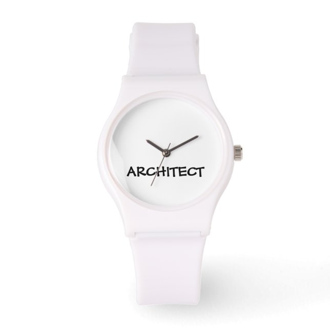 ARCHITECT Sporty White Silicone Watch (Front)
