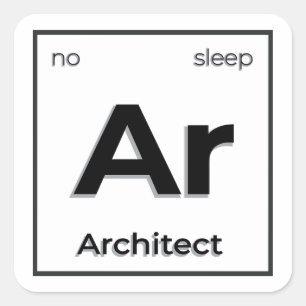 Architect sticker periodic table element style