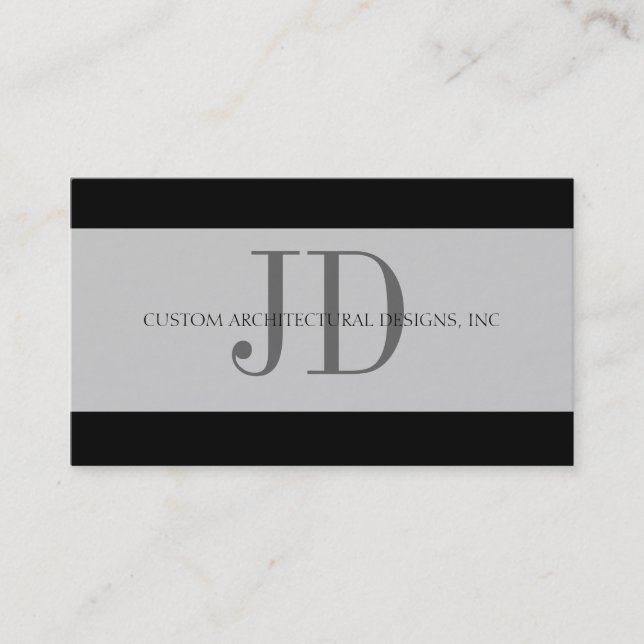 Architect Stripe Grey/Grey Business Card (Front)