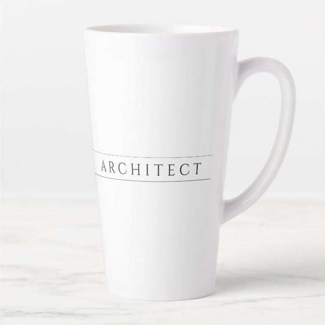 ARCHITECT Tall Latte Mug / Black (Right)