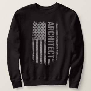 Architect USA Flag Distressed design Sweatshirt