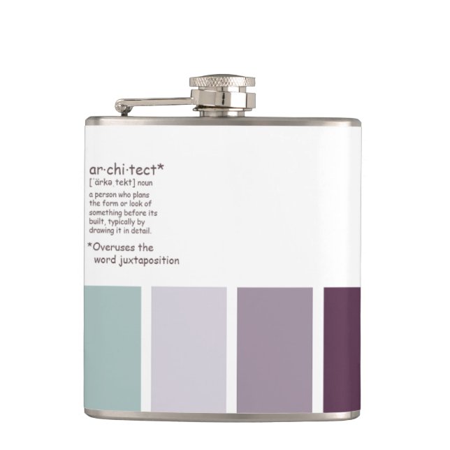 Architect Vinyl Wrapped Flask (Front)