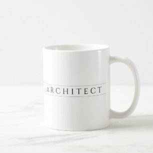 ARCHITECT White Ceramic Mug / Black
