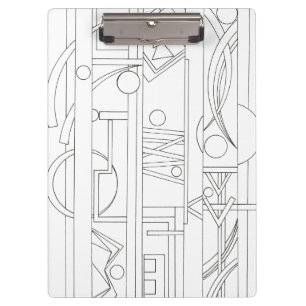 Architect's Dream-Modern Bauhaus Geometric Art Clipboard