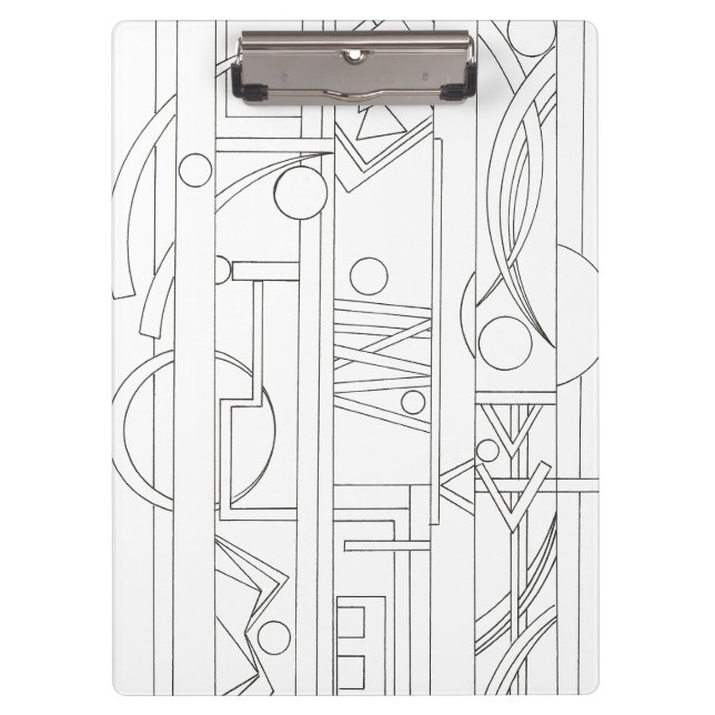Architect's Dream-Modern Bauhaus Geometric Art Clipboard (Front)