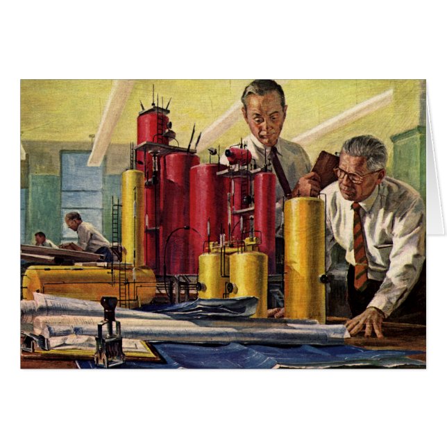 Architects Working in an Office, Vintage Business (Front Horizontal)