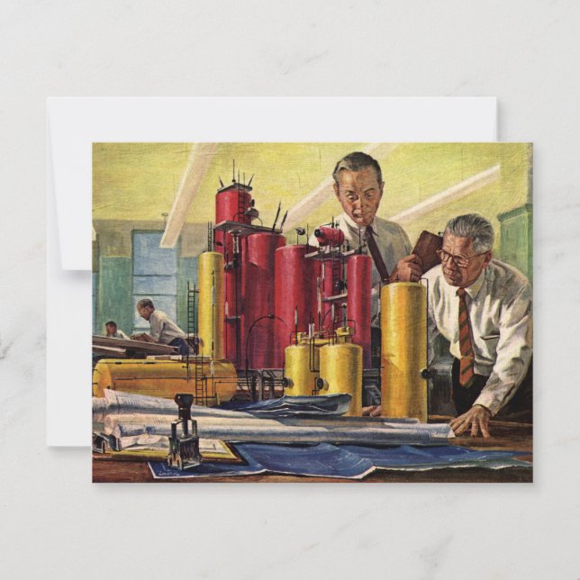 Architects Working in an Office, Vintage Business (Front)