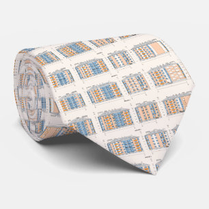 Architectural Blueprint Pattern Men's Neck Tie