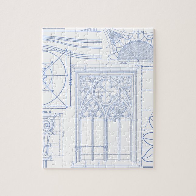 Architectural Blueprints Jigsaw Puzzle (Vertical)