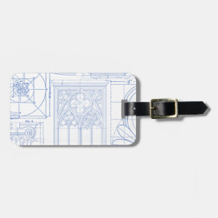 Architectural Blueprints Luggage Tag